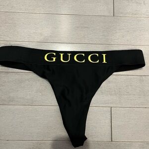 Gucci Black Underwear with Yellow Accents
